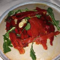 Roasted red peppers at Hotel Le Versailles  in Villefranche-sur-mer