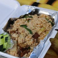 Vegan fried rice with mock duck. at R Thai Cuisine in Loma Linda