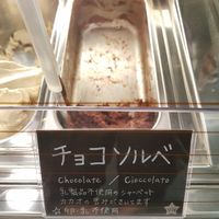 Vegan flavours clearly labelled with VG at Mondo Gelato in Tokyo