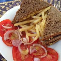 Toast sandwhich at Jina's in Unawatuna