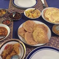 Two of the Indian dishes at Jina's in Unawatuna