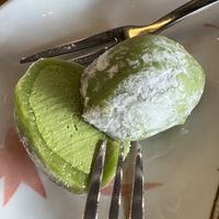 Matcha Mochi ice cream   at Kensho in Westminster