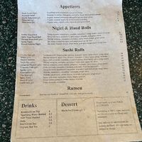 Menu (Summer 2022) at Kensho in Westminster