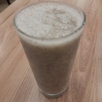 Dragonfruit almond oat mini milk shake. at True Veggie 实斋 in Central Singapore