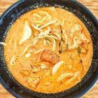 Thick and flavourful Laksa, good at True Veggie 实斋 in Central Singapore
