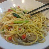 Hokkein Mee (ordered without egg to make it vegan) at True Veggie at True Veggie 实斋 in Central Singapore
