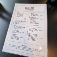 Menu 06/2022 at Crux in Semaphore