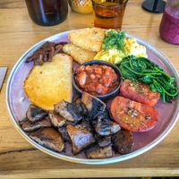 Big vegan brekkie. Amazing at Crux in Semaphore