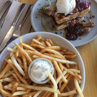 PBJ waffles & fries  at Crux in Semaphore