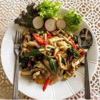 Pad Ke Mao with Noodles at Freshtime in Chiang Mai