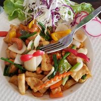 Tofu with cashews at Freshtime in Chiang Mai