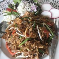 Pad Thai at fresh time excited to dig in! Had an awesome experience last time I ate here  at Freshtime in Chiang Mai
