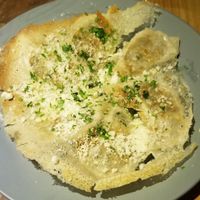 Pan fried gyoza with truffle and cheese at POP vegan in Hong Kong Island
