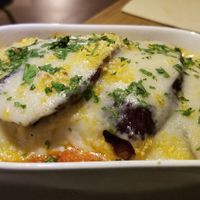 Eggplant parmigiana at POP vegan in Hong Kong Island