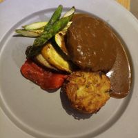 Hedgehog mushroom steak at POP vegan in Hong Kong Island