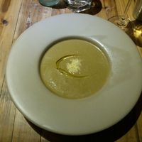 Pumpkin soup at POP vegan in Hong Kong Island
