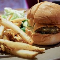burger at POP vegan in Hong Kong Island