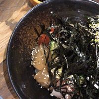 Vegan sashimi with sushi rice  at POP vegan in Hong Kong Island