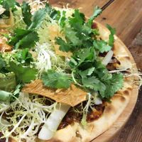 Peking Duck Pizza at POP vegan in Hong Kong Island