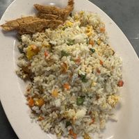 Salted fish fried rice with egg vegetariann  at Zhi Zhu in Kuantan
