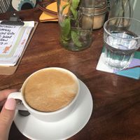 coconut milk latte at The Greenhouse Cafe in Felixstowe
