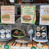 Close up of shop window (11/08/20) at The Greenhouse Cafe in Felixstowe
