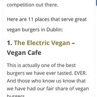 Review from Vegan Dublin food Tours  at The Electric Vegan in Dublin