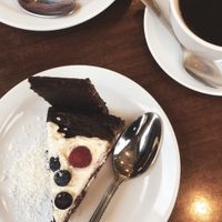 Forest Cake, very delicious.   at The Electric Vegan in Dublin