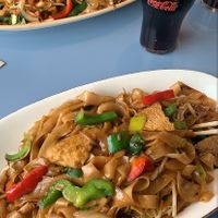Rice noodles with vegetables and soy meat  at Spicy Hot - Ingelsta in Norrkoping