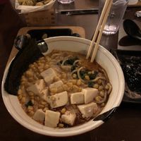 Spicy creamy vegan ramen with Nori, spinach, tofu and corn.   at JINYA Ramen Bar - Farm in Houston