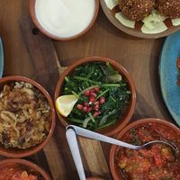 Vegan tasting of all veggie dishes + falafel at Syrisch Eethuis Moushmoush in Arnhem