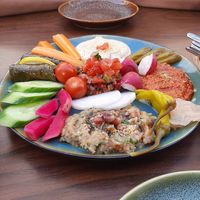 Vegan mezze proeverij at Syrisch Eethuis Moushmoush in Arnhem