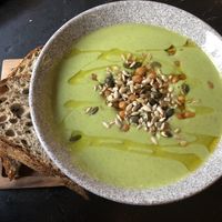 Green power soup  at Venue in Prague