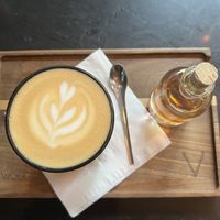 Oat milk cappuccino   at Venue in Prague