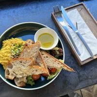 scrambled tofu  at Venue in Prague