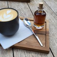 Cappuccino with oat milk at Venue in Prague