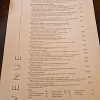 Menu at Venue in Prague