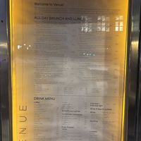 Menu  at Venue in Prague