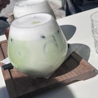 The best matcha Latte with coconut milk   at Venue in Prague