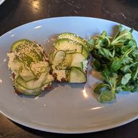 vegan healthy toast at Venue in Prague