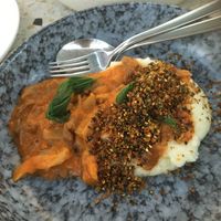 Mushrooms in red pepper sauce  at Wrenkh Restaurant in Vienna