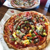 Pizza with all the toppings and bbq swirl at Mod Pizza in Annapolis