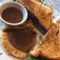 the Festivus (special holiday sandwich) with mashed potatoes and gravy - 10/10 at Spiral Diner & Bakery in Dallas