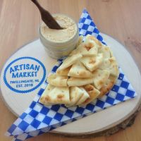 Hummus & Naan at Artisan Market in Twillingate
