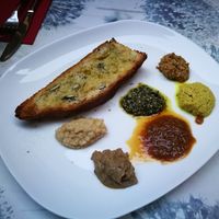 Antipasti, 6 different and delicious sauces at Veg Point in Tenna