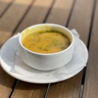 Seasonal butternut squash soup  at bellagreen - Louetta Rd in Houston