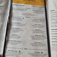 Menu , now 2 vegan pizzas (august 2024) at Otomat in Bruges