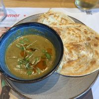Roti with curry   at Wagamama - Bankside in London