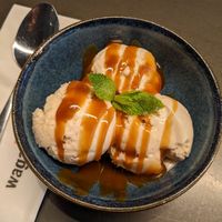 Miso caramel ice cream at Wagamama in Basingstoke