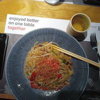 Mushroom yaki soba at Wagamama - New St in Birmingham